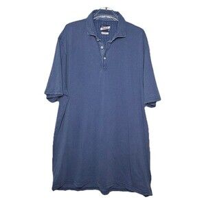 Johnnie-O Polo Blue Men's Size XL Cotton Blend 24" Underarm To Underarm 32" Long